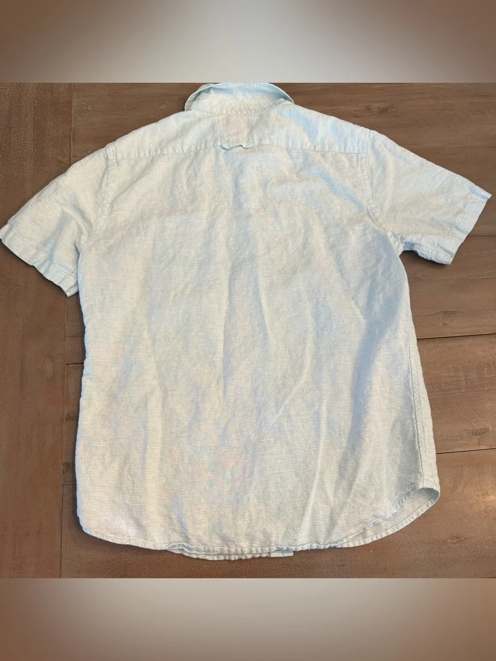 Banana Republic Slim Fit Men’s Linen Blend Button Up Shirt Sz Med Light blue